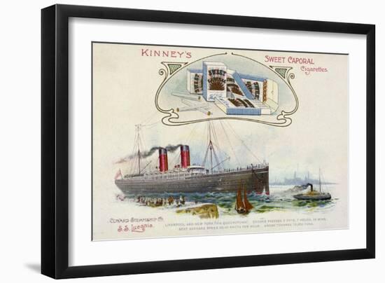 Lucania Steamship-null-Framed Art Print