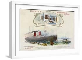 Lucania Steamship-null-Framed Art Print