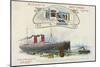 Lucania Steamship-null-Mounted Art Print