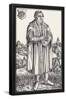 Lucas Cranach d. J. (Portrait of Martin Luther) Art Poster Print-null-Framed Poster