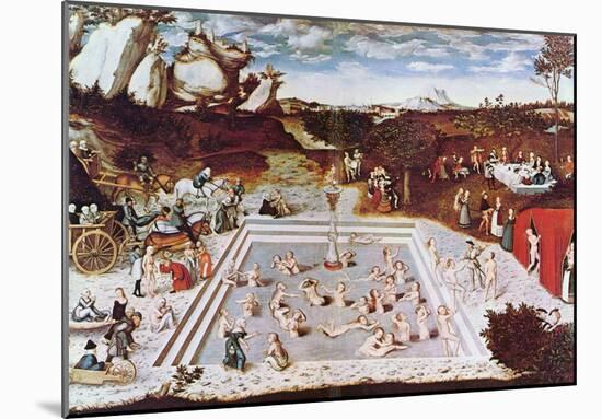 Lucas Cranach (The fountain of youth) Art Poster Print-null-Mounted Poster