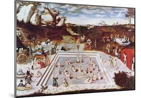 Lucas Cranach (The fountain of youth) Art Poster Print-null-Mounted Poster