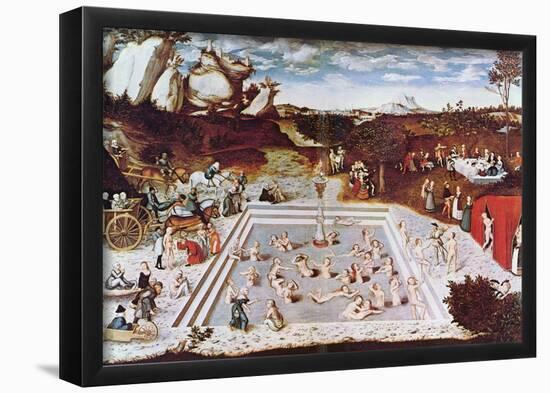 Lucas Cranach (The fountain of youth) Art Poster Print-null-Framed Poster