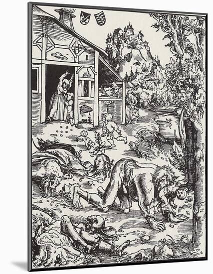 Lucas Cranach (Werewolf) Art Poster Print-null-Mounted Poster