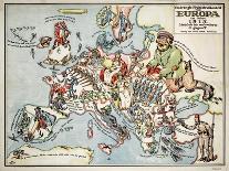 Satirical Map - Compact Overview of European Spring, 191-Lucas Gräfe-Stretched Canvas