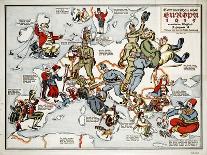 Satirical Map - Summer Review of Europe, 1915-Lucas Gräfe-Mounted Giclee Print