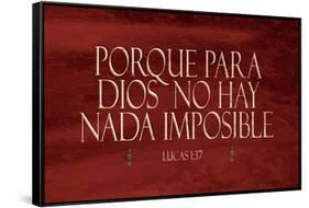 Lucas Porque Red-Jace Grey-Framed Stretched Canvas