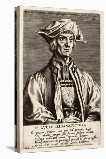 Lucas Van Leyden, Plate 10 from the Series Pictorum Aliquot Celebrium Germanaie Inferioris Effigies-Johan Wierix-Stretched Canvas