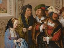 Potiphar's Wife Displays Joseph's Garment, C. 1512-Lucas van Leyden-Giclee Print