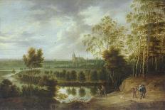 Landscape with Fisherman-Lucas Van Uden-Giclee Print