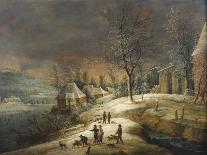 Landscape with Fisherman-Lucas Van Uden-Stretched Canvas