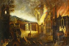 The Burning of Troy-Lucas van Valkenborch (Follower of)-Mounted Giclee Print