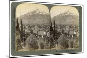 Lucerne and Mount Pilatus, Switzerland, 1903-Underwood & Underwood-Mounted Giclee Print