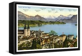 Lucerne and the Alps, Switzerland, 20th Century-null-Framed Stretched Canvas