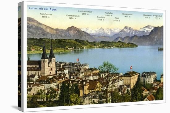 Lucerne and the Alps, Switzerland, 20th Century-null-Stretched Canvas