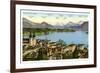 Lucerne and the Alps, Switzerland, 20th Century-null-Framed Giclee Print