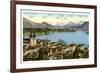 Lucerne and the Alps, Switzerland, 20th Century-null-Framed Giclee Print