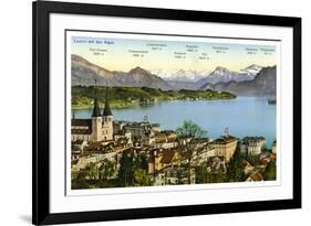 Lucerne and the Alps, Switzerland, 20th Century-null-Framed Giclee Print