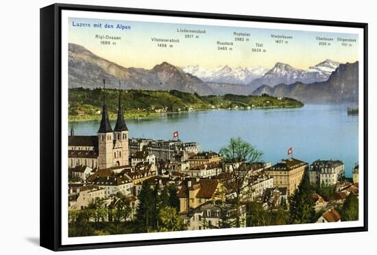 Lucerne and the Alps, Switzerland, 20th Century-null-Framed Stretched Canvas