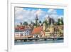 Lucerne City View with River Reuss, Switzerland-Zechal-Framed Photographic Print