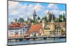 Lucerne City View with River Reuss, Switzerland-Zechal-Mounted Photographic Print