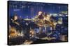 Lucerne Old Town Night Scenic, Switzerland-George Oze-Stretched Canvas