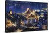 Lucerne Old Town Night Scenic, Switzerland-George Oze-Stretched Canvas