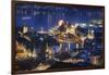 Lucerne Old Town Night Scenic, Switzerland-George Oze-Framed Photographic Print