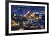 Lucerne Old Town Night Scenic, Switzerland-George Oze-Framed Photographic Print