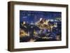 Lucerne Old Town Night Scenic, Switzerland-George Oze-Framed Photographic Print