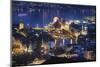 Lucerne Old Town Night Scenic, Switzerland-George Oze-Mounted Photographic Print