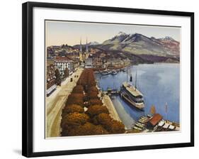 Lucerne: the Lakeside-null-Framed Photographic Print