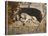 Lucerne: the Lion Sculpture-null-Stretched Canvas