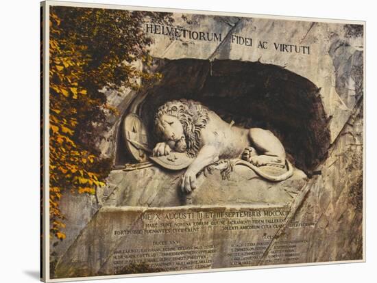 Lucerne: the Lion Sculpture-null-Stretched Canvas