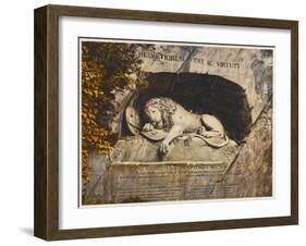 Lucerne: the Lion Sculpture-null-Framed Premium Photographic Print