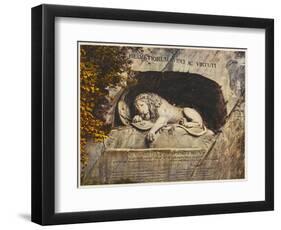 Lucerne: the Lion Sculpture-null-Framed Photographic Print