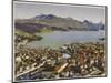 Lucerne: Vierwaldstattersee and the Rigi-null-Mounted Photographic Print