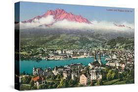 Lucerne with Mt. Pilatus, Switzerland-null-Stretched Canvas