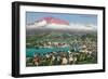 Lucerne with Mt. Pilatus, Switzerland-null-Framed Premium Giclee Print