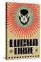 Lucha Libre - Wrestling Spanish Text - Mexican Wrestler Mask - Poster-Julio Aldana-Stretched Canvas