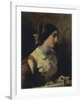 Lucia, a Lombard Woman-Domenico Induno-Framed Giclee Print