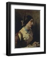 Lucia, a Lombard Woman-Domenico Induno-Framed Giclee Print