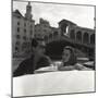Lucia Bosè and Luis Miguel Dominguin Are on a Boat in Venice-null-Mounted Photographic Print