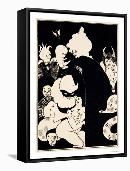 Lucian's Strange Creatures, Illustration from "Lucian's True History," circa 1894-Aubrey Beardsley-Framed Stretched Canvas