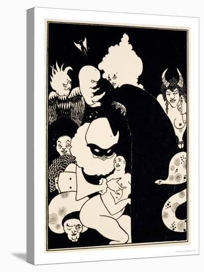 Lucian's Strange Creatures, Illustration from "Lucian's True History," circa 1894-Aubrey Beardsley-Stretched Canvas