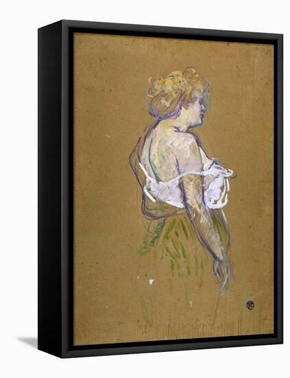 Lucie Bellanger, circa 1895-1896-Henri de Toulouse-Lautrec-Framed Stretched Canvas