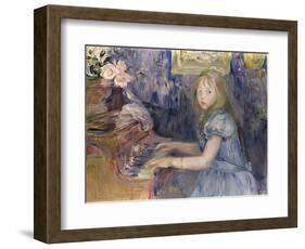 Lucie Leon at the Piano, 1892-Berthe Morisot-Framed Giclee Print