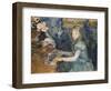 Lucie Leon at the Piano, C.1892-Berthe Morisot-Framed Giclee Print