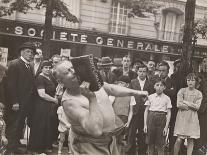 Exercising with gas masks in Paris street, c.1934-Lucien Aigner-Framed Stretched Canvas