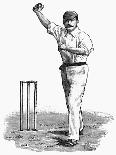 Cricket Bowling an Off-Break-Lucien Davis-Framed Art Print